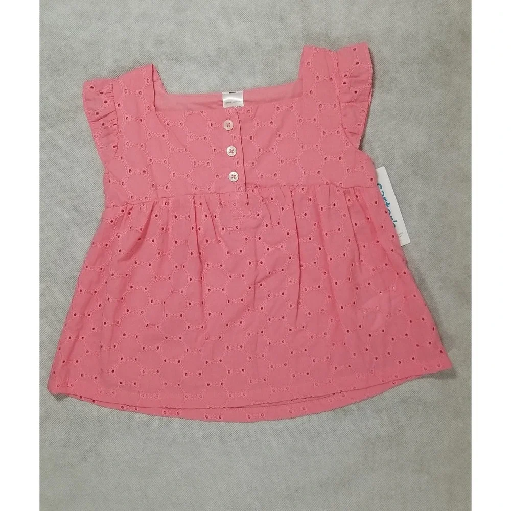 Carter's Baby Girls Size 24 Months 3 pc Top Bodysuit & Shorts Summer Outfit NEW - Picture 3 of 7